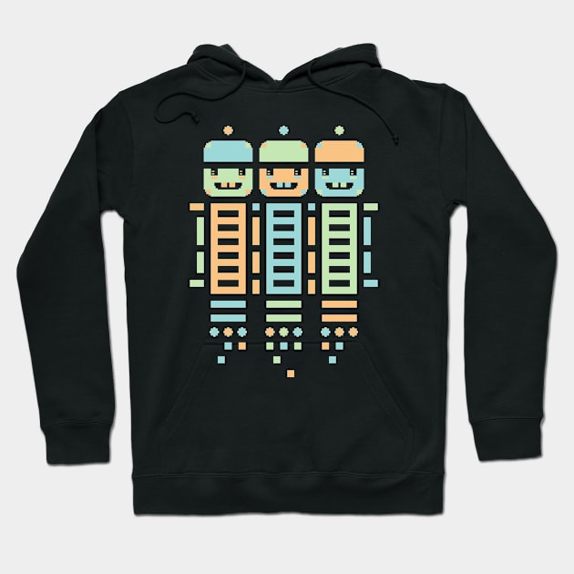 Acorn Rocket Bots Multi Hoodie by knitetgantt